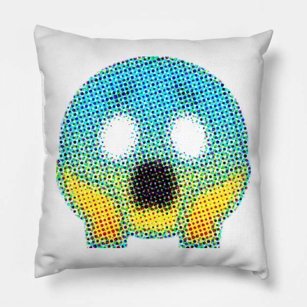 Emoji: Scream (Face Screaming in Fear) Pillow by Sinnfrey