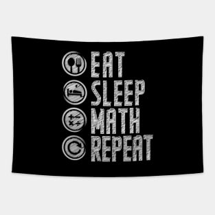 'Eat Sleep Math Repeat' Teacher's Day Gift Tapestry