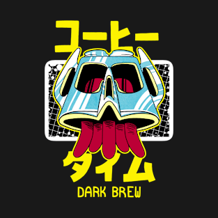 Coffee Time: Dark Brew Robot T-Shirt