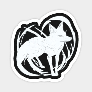 white fox minimal Magnet