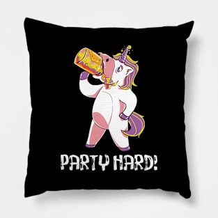 Funny drinking unicorn graphic - perfect gift Pillow