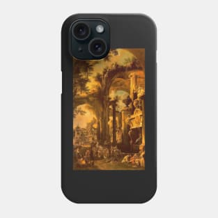 an allegorical painting of the tomb of lord somers - Canaletto Phone Case