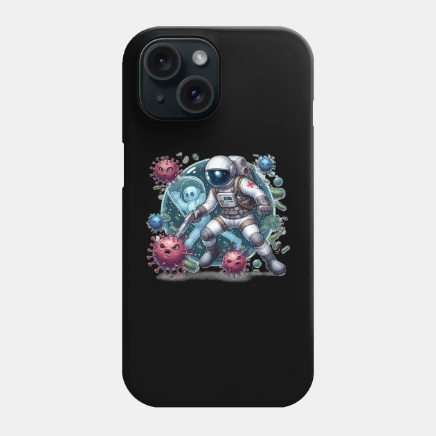 astronaut against viruses АІ Phone Case by DorianFox