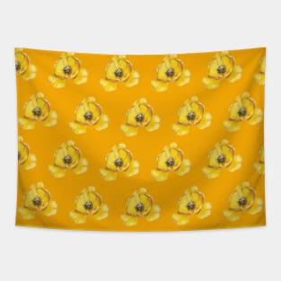 Yellow tulip pattern Tapestry