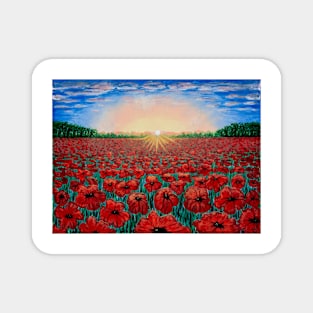 Sea of Poppies Painting Magnet