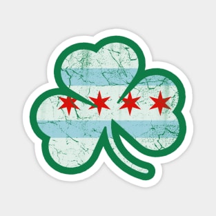 Chicago Flag Irish Shamrock St Patricks Day Magnet