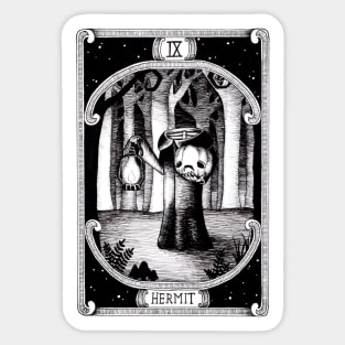 The Hermit Tarot Card Goth Gothic Gift Occult Comic Graphic - Hermit -  Sticker