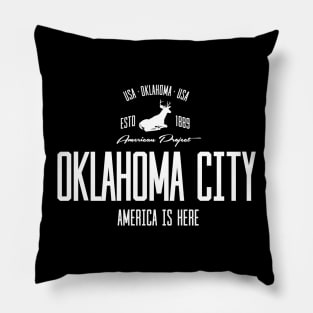 USA, America, Oklahoma City Pillow