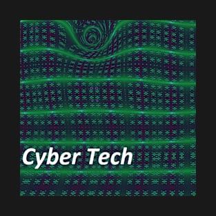 CYBER TECH GREEN BLACK T-Shirt