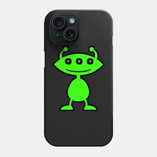 Alien Green ET 3 Eyes Design Phone Case