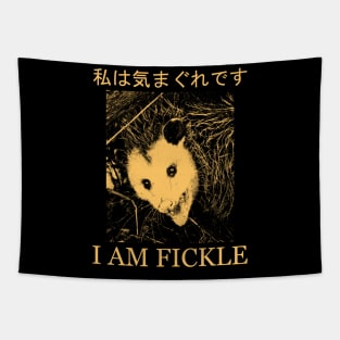 I AM FICKLE opossum Tapestry