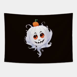 A funny halloween boo pumpkin Tapestry