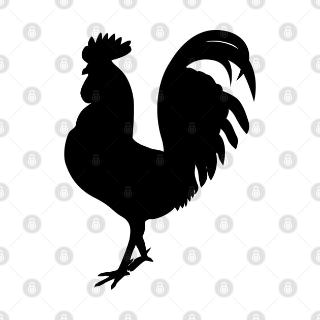 Chicken Rooster Silhouette by KC Happy Shop