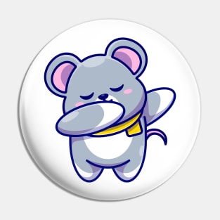 Cute baby mouse dabbing cartoon Pin