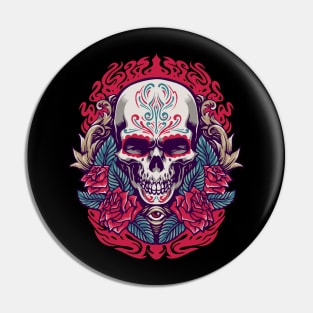 sugar skull on fair Pin