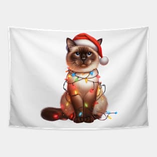 Christmas Balinese Cat Tapestry