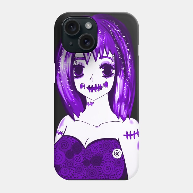 Anime Zombie Girl Cool Woman Phone Case by GreenCowLand