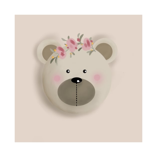 Kawai Bear - Beige Color by Canvases-lenses