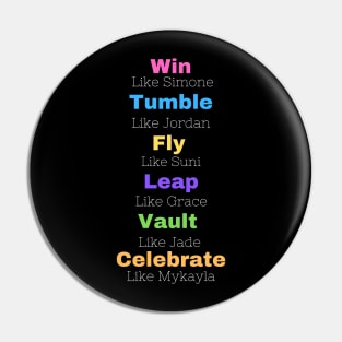 Win Like Simone (Black) Pin