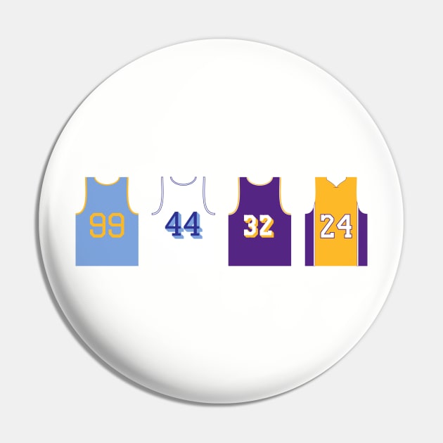 Lakers Jersey Evolution Pin by WalkDesigns