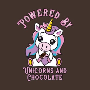 Powered by Unicorns and Chocolate T-Shirt