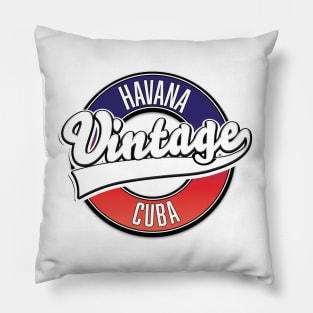 Havana Cuba vintage logo Pillow