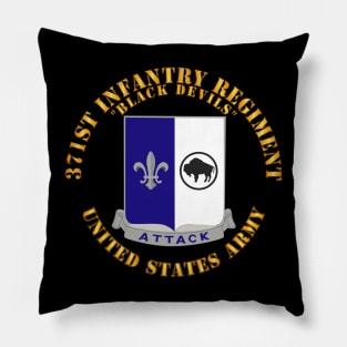 371st Infantry Regiment - DUI (V0) - Black Devils Pillow