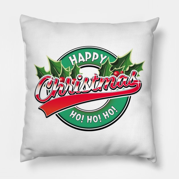 happy christmas ho ho ho Pillow by nickemporium1