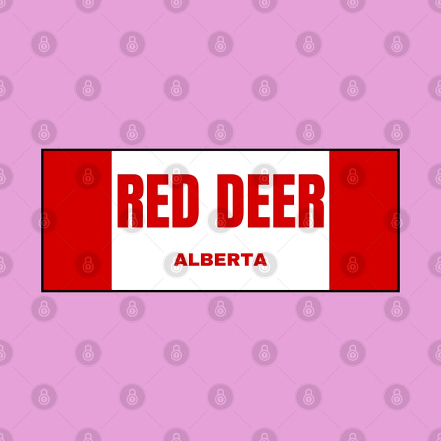 Red Deer City in Canadian Flag Colors by aybe7elf