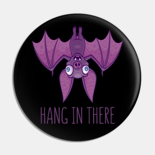 Hang In There Wacky Vampire Bat Pin