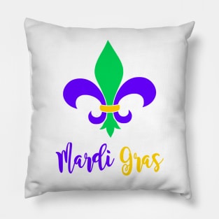 Fun Mardi Gras Fleur-de-lis Pillow