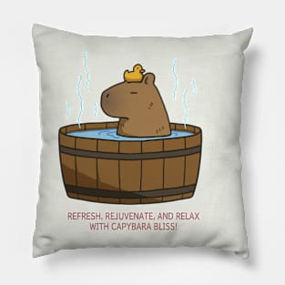 capybara  having a bath Pillow