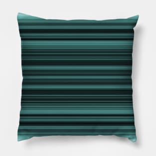 stripes in teal and mint Pillow