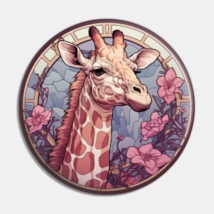 Floral Giraffe Pin