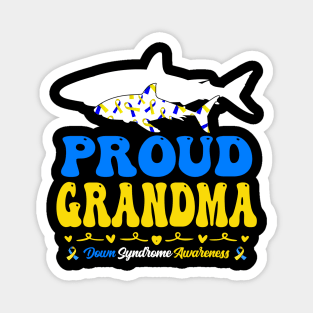 Proud Grandma World Down Syndrome Awareness Day Shark Magnet