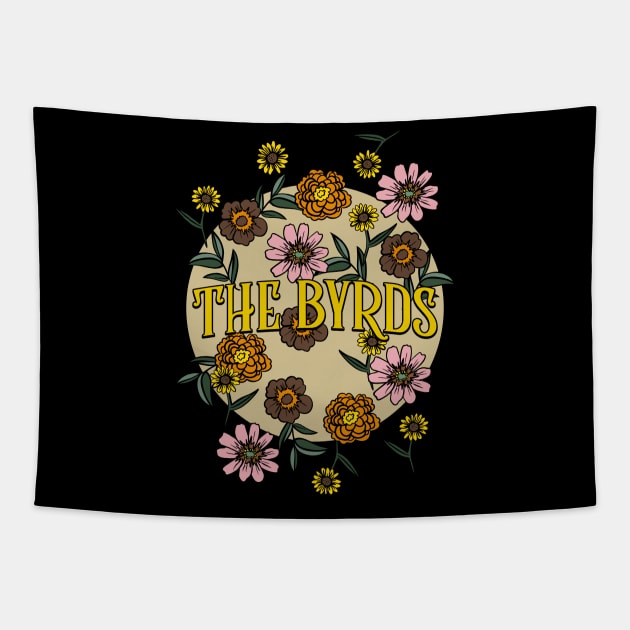 Byrds Name Personalized Flower Retro Floral 80s 90s Name Style Tapestry by Ancientdistant