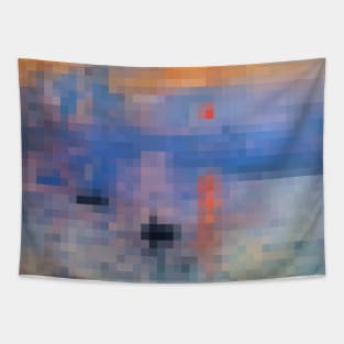 Monet Impression Sunrise - Pixel Art Tapestry