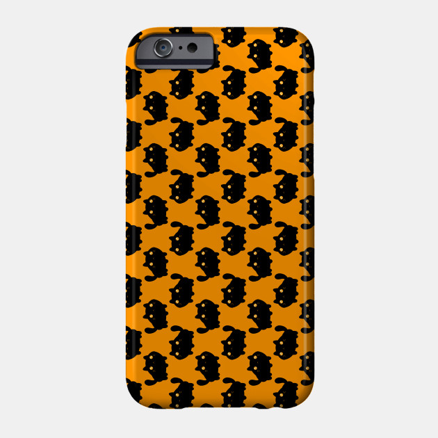 Cartoon Fat Black Cat Pattern Cat Phone Case Teepublic