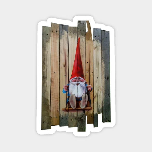 Gnome on a Swing Magnet by StephenBibbArt
