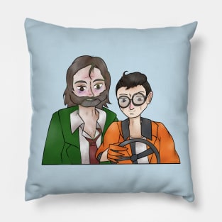 Disco Elysium Kim And Harry Driving Design Pillow