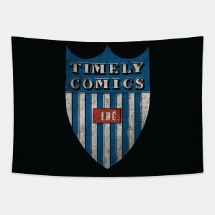 Timely Shield Tapestry