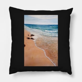 A walk on the beach Pillow