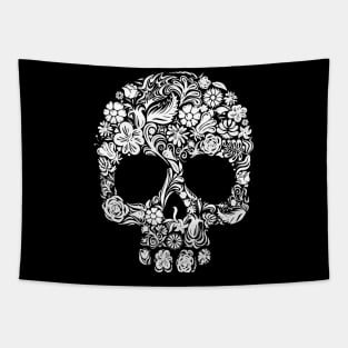 Flower Skull Calavera Tapestry