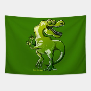 Tyrannosaurus Rex dancing enthusiastically Tapestry