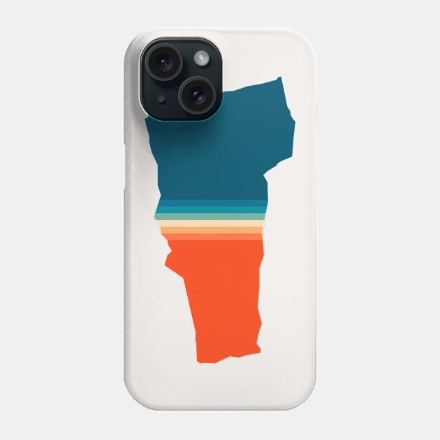 Vermont State Retro Map Phone Case by n23tees