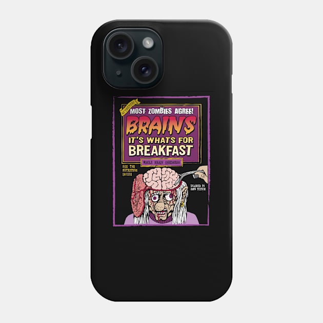 Brains for Breakfast / Raisin Bran Phone Case by sandersart