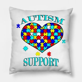 Autism Awareness Shirt & Gifts Quote Autism Support Gift Puzzle Heart Pillow
