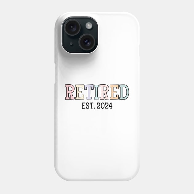 Retirement Party, Retro Retired 2024, New Retiree Phone Case by WaBastian