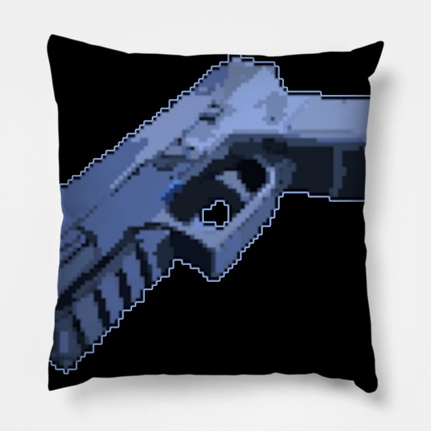 pixel glock Pillow by numinouspalette