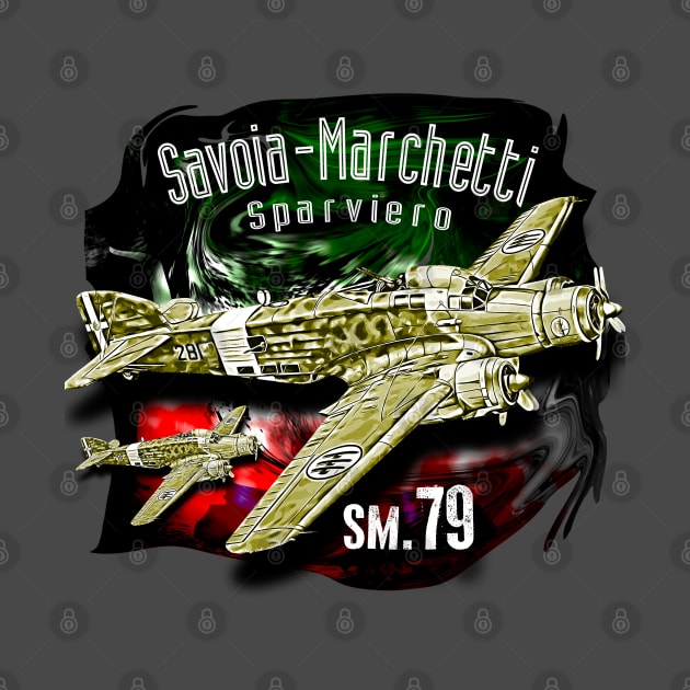 Savoia Marchetti SM79 Sparviero by aeroloversclothing
